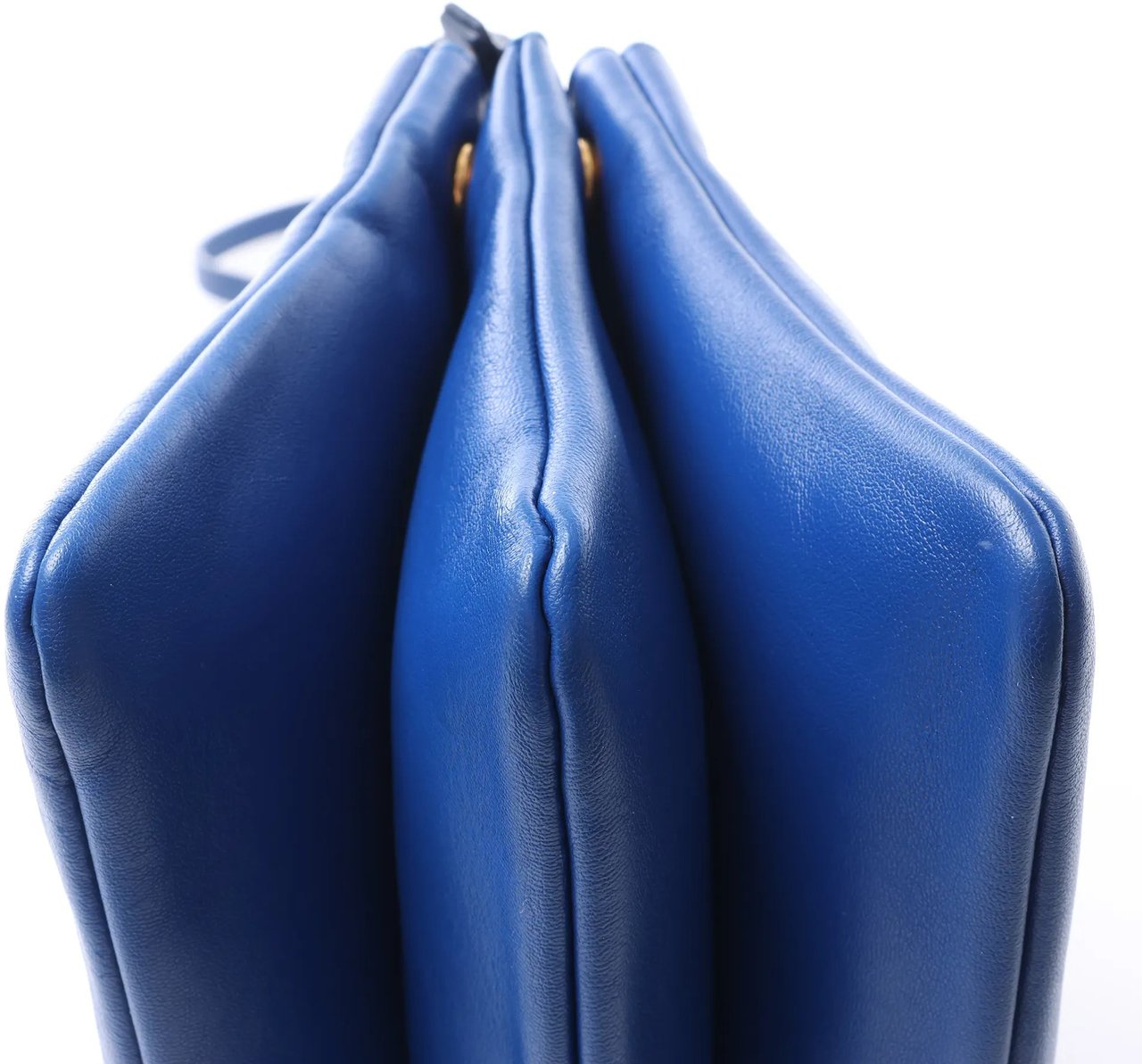 Celine Trio Small Leather Crossbody bag in Blue Blauw