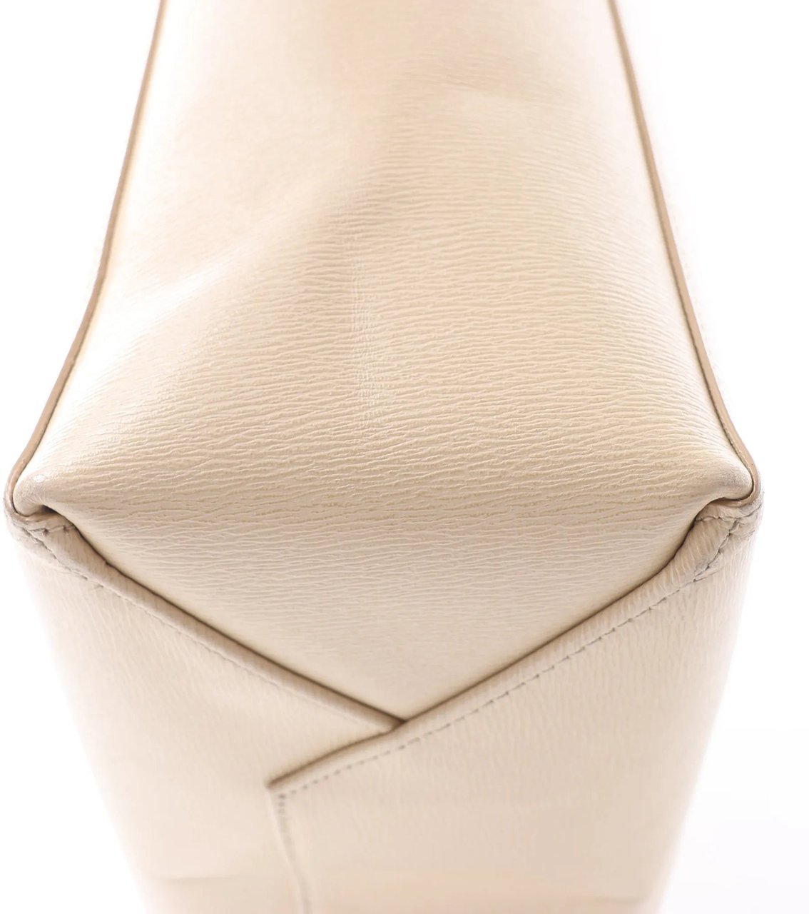 CELINE Cabas Vertical Small Leather Handbag in Beige Beige