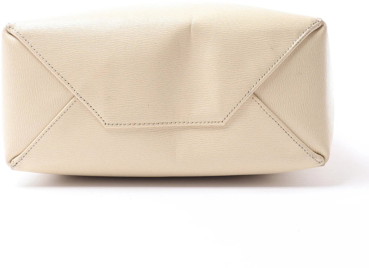 CELINE Cabas Vertical Small Leather Handbag in Beige Beige