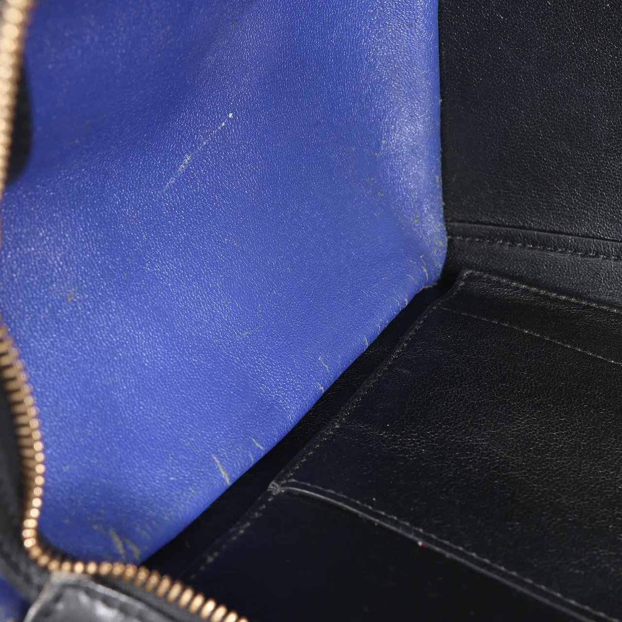 CELINE Trapeze Leather x Suede 2Way Handbag in Brown x Navy Blue x Black Divers