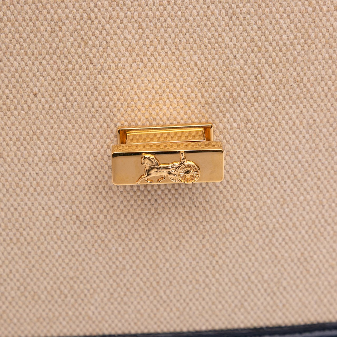 Celine Canvas Sulky Clutch With Chain Bruin