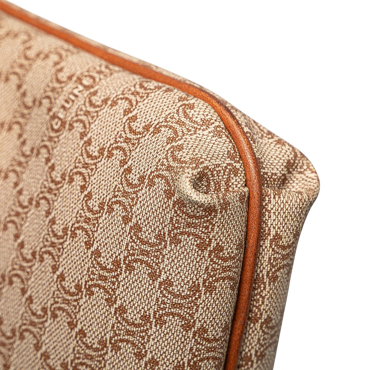 Celine Macadam Coated Canvas Clutch Bruin