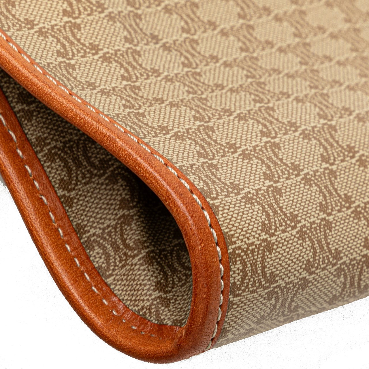 Celine Macadam Coated Canvas Clutch Bruin