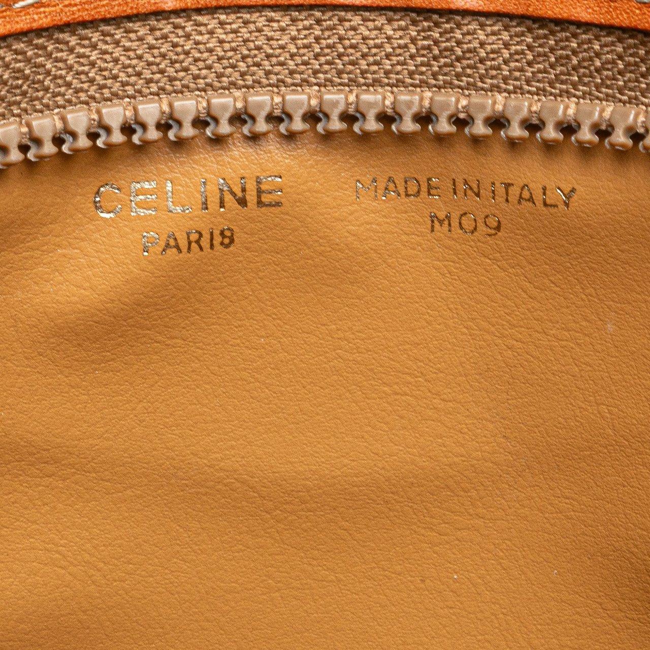 Celine Macadam Coated Canvas Clutch Bruin