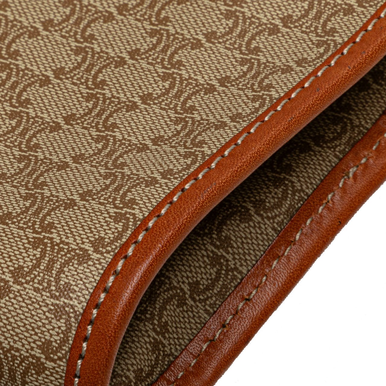 Celine Macadam Coated Canvas Clutch Bruin