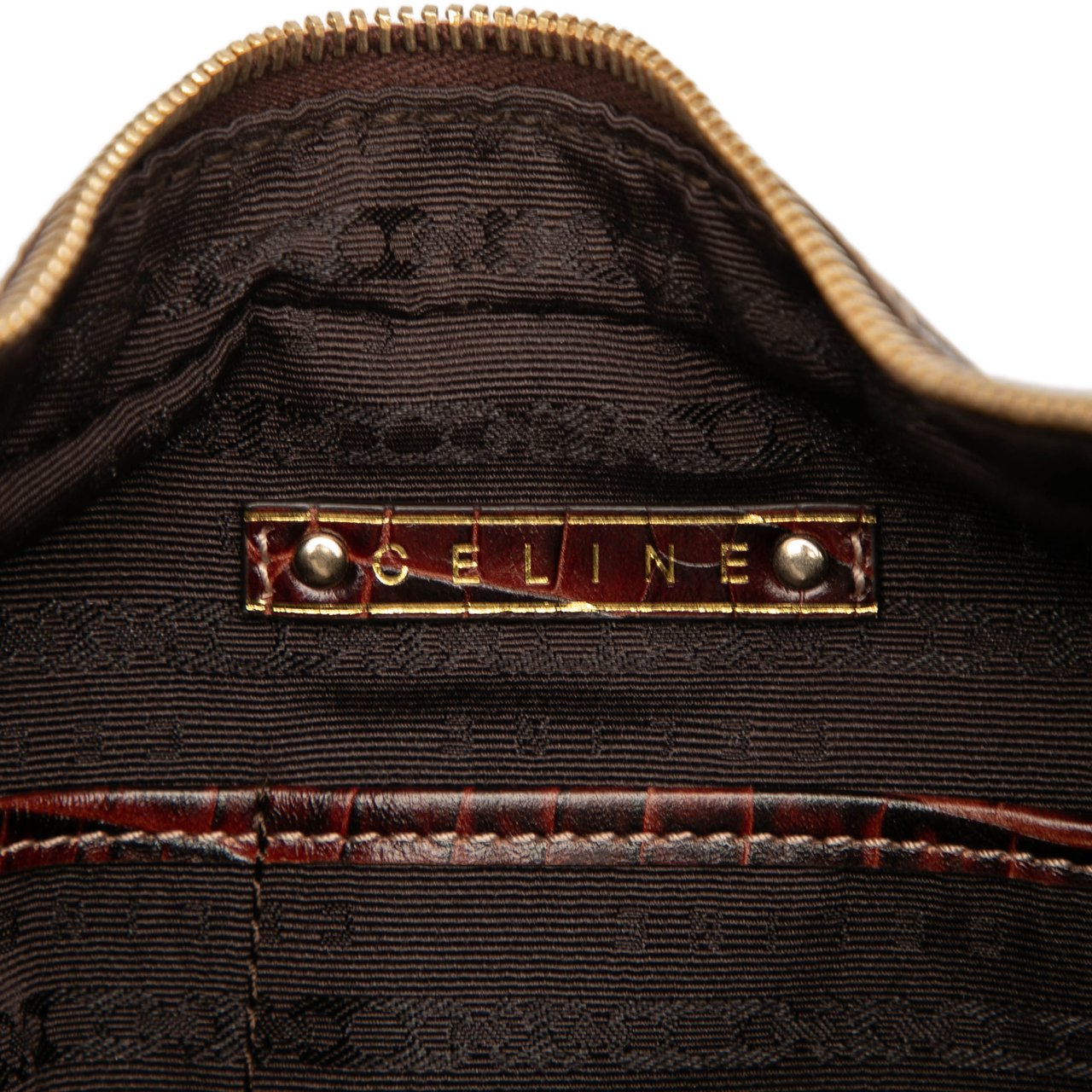 Celine Canvas Hobo Bruin