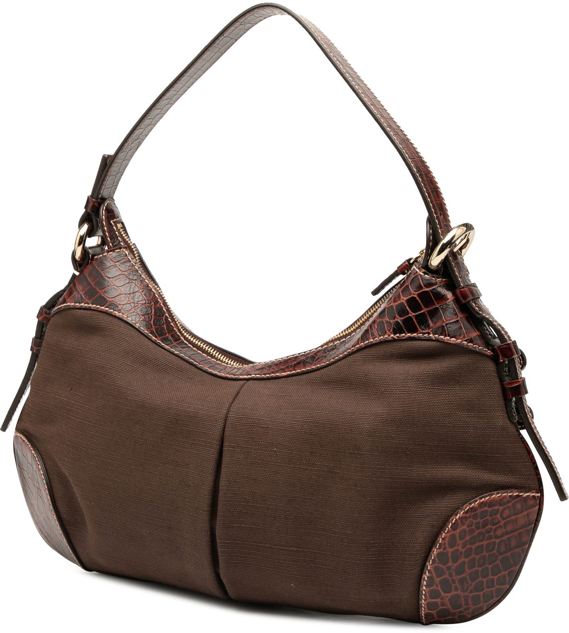 Celine Canvas Hobo Bruin