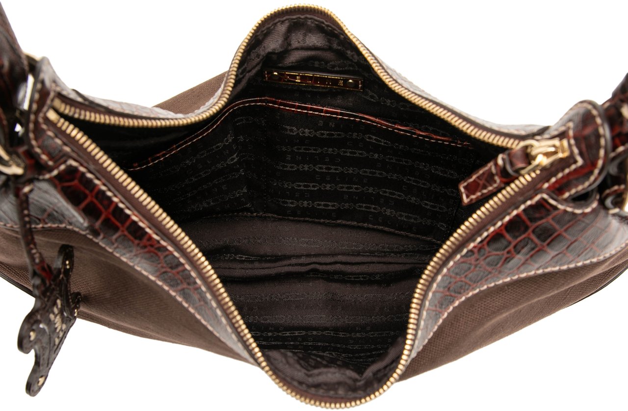 Celine Canvas Hobo Bruin