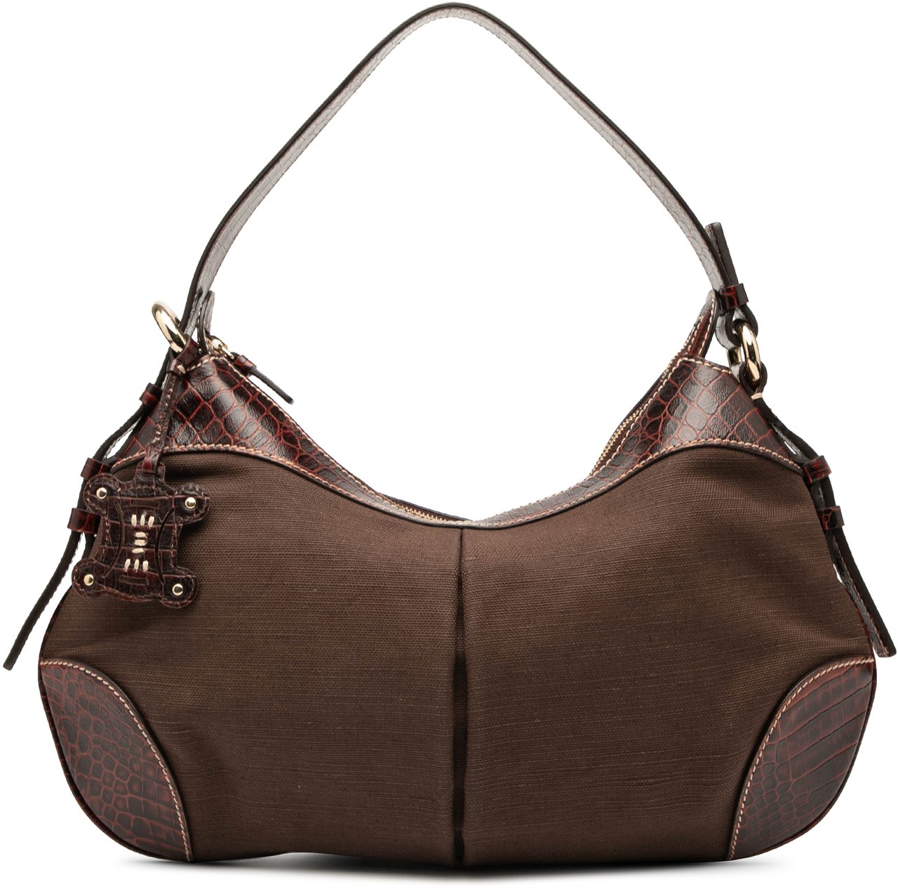 Celine Canvas Hobo Bruin