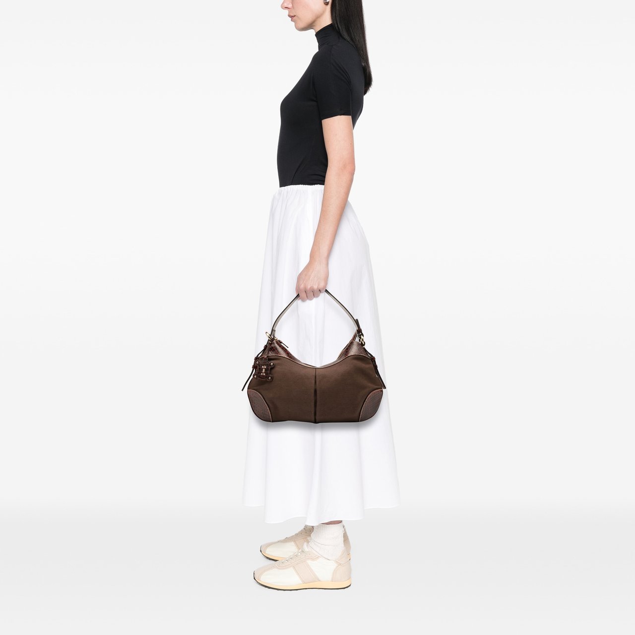 Celine Canvas Hobo Bruin