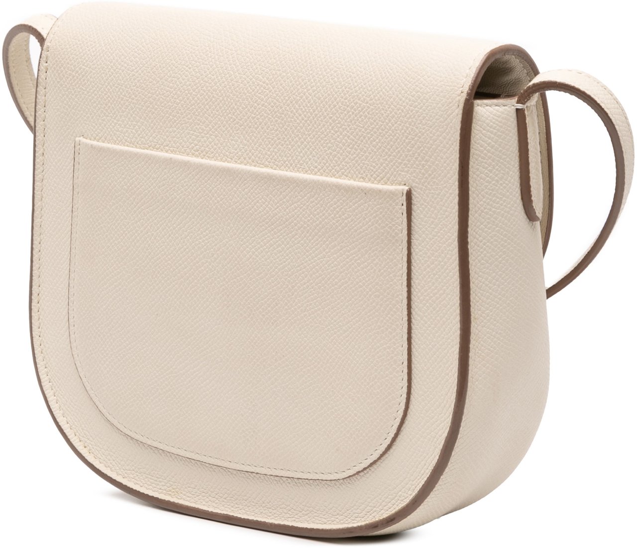 Celine Small Grained Calfskin Trotteur Crossbody Wit