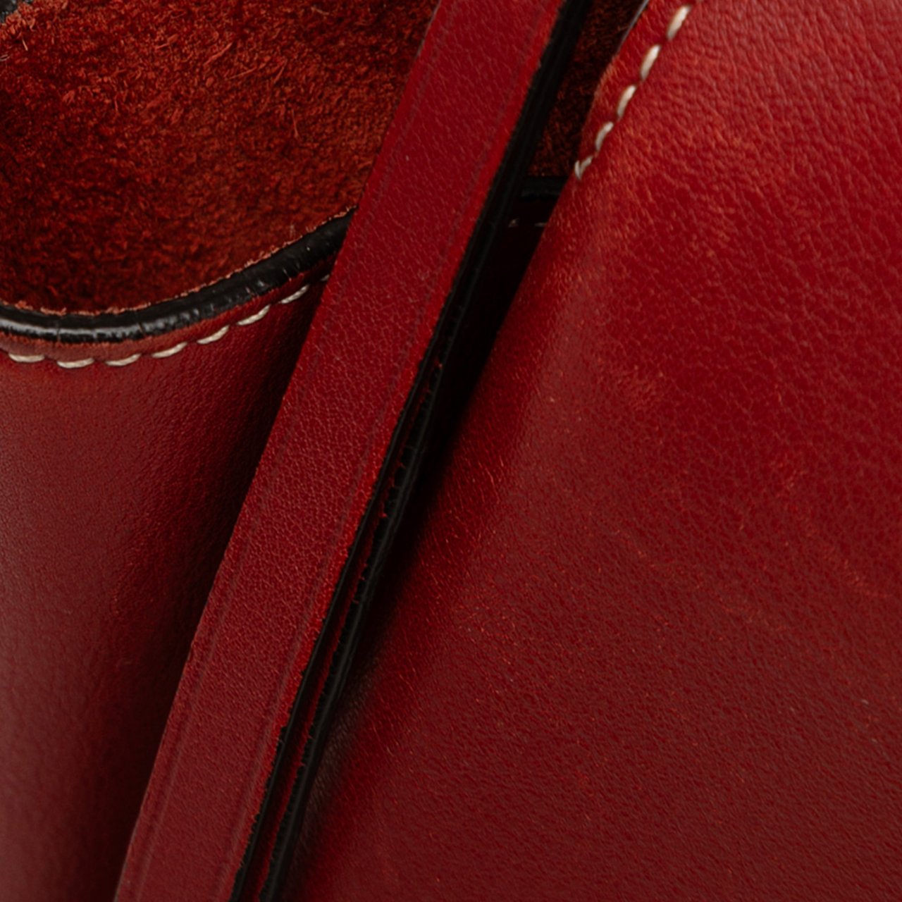 Celine Trifold Leather Clutch On Chain Rood