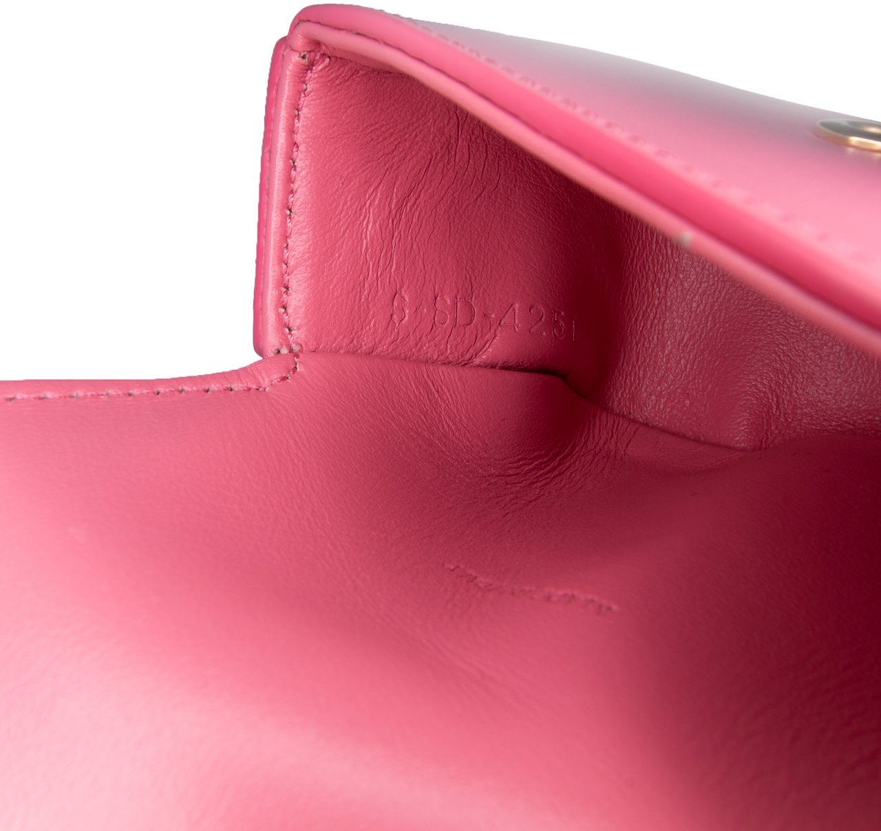 Celine Mini Shiny Calfskin Triomphe Crossbody Roze