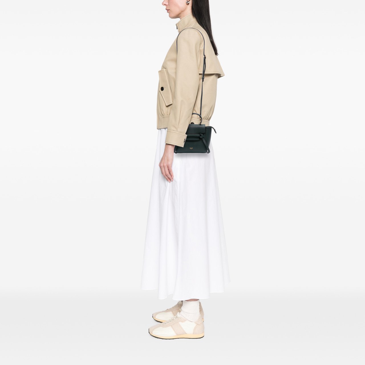 Celine Pico Grained Calfskin Belt Bag Groen