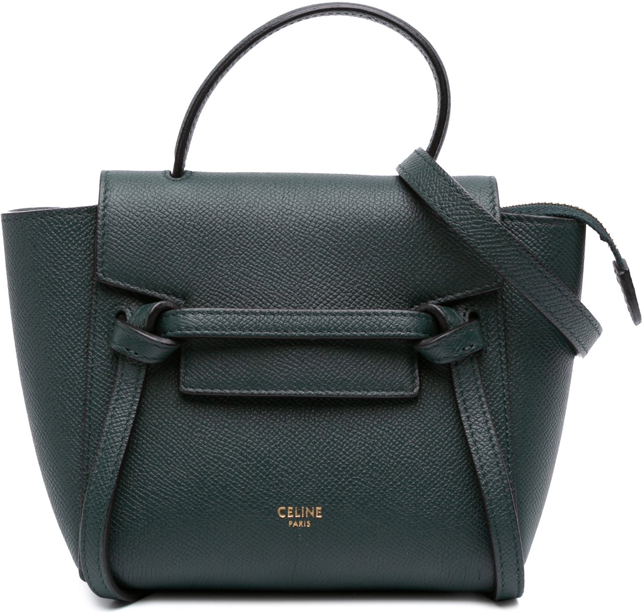 Celine Pico Grained Calfskin Belt Bag Groen