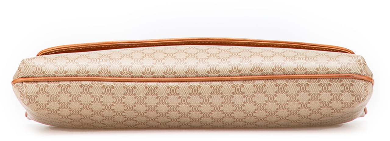 Celine Macadam Coated Canvas Clutch Bruin