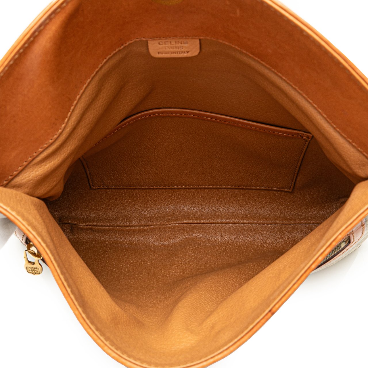 Celine Macadam Coated Canvas Clutch Bruin