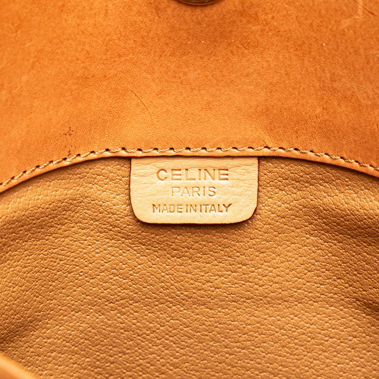 Celine Macadam Coated Canvas Clutch Bruin