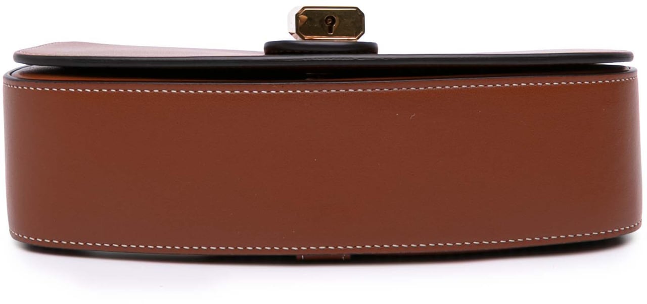 Celine Smooth Calfskin Tabou Clutch on Strap Bruin