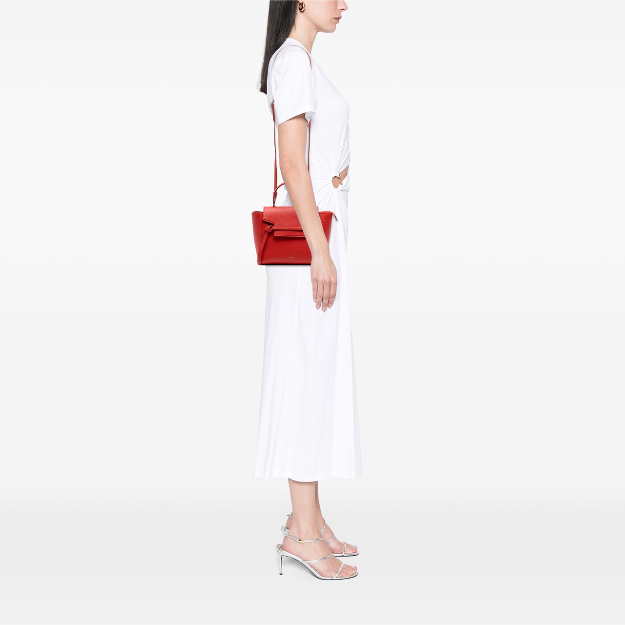 Celine Nano Grained Calfskin Belt Bag Rood