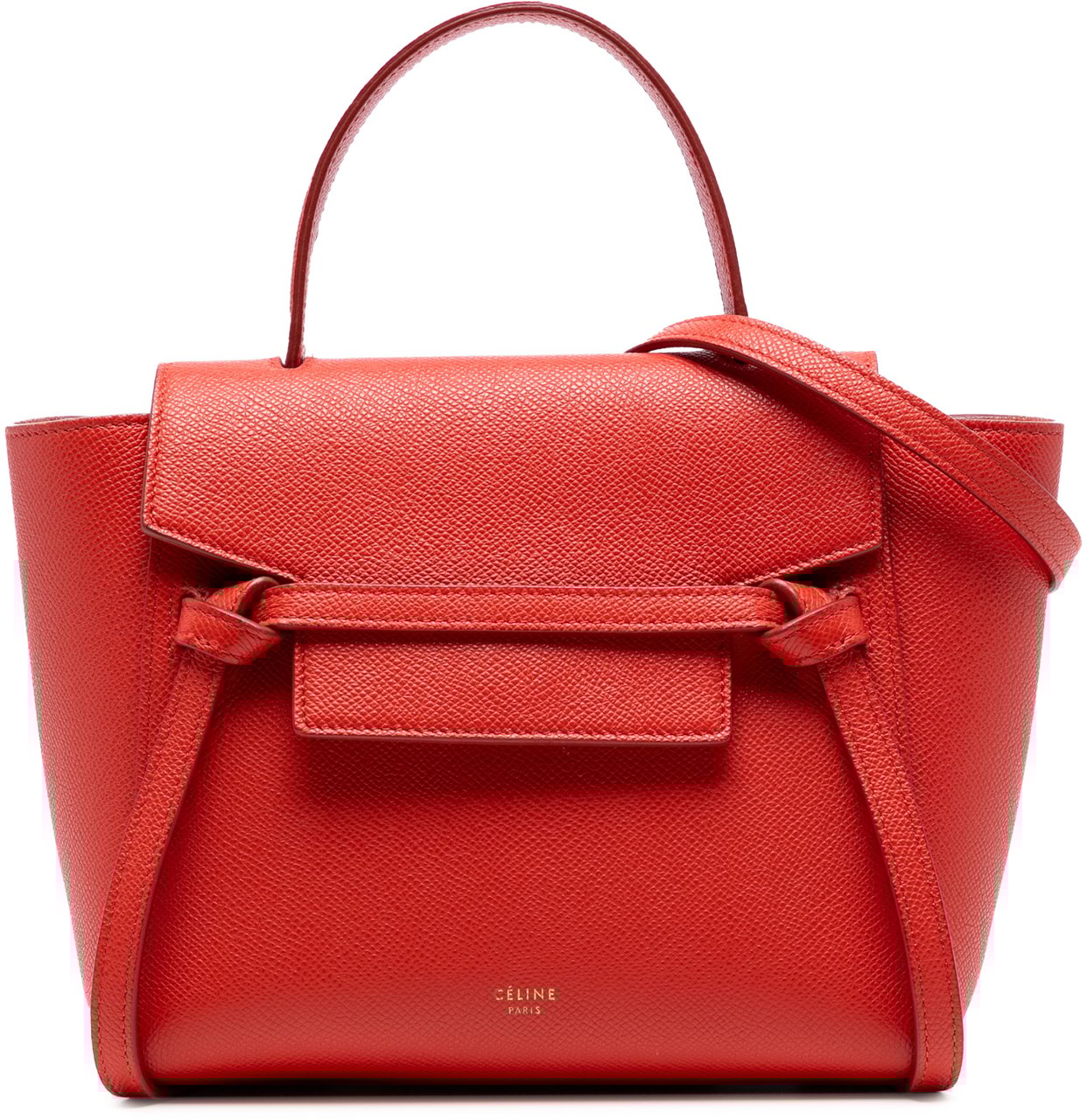 Celine Nano Grained Calfskin Belt Bag Rood