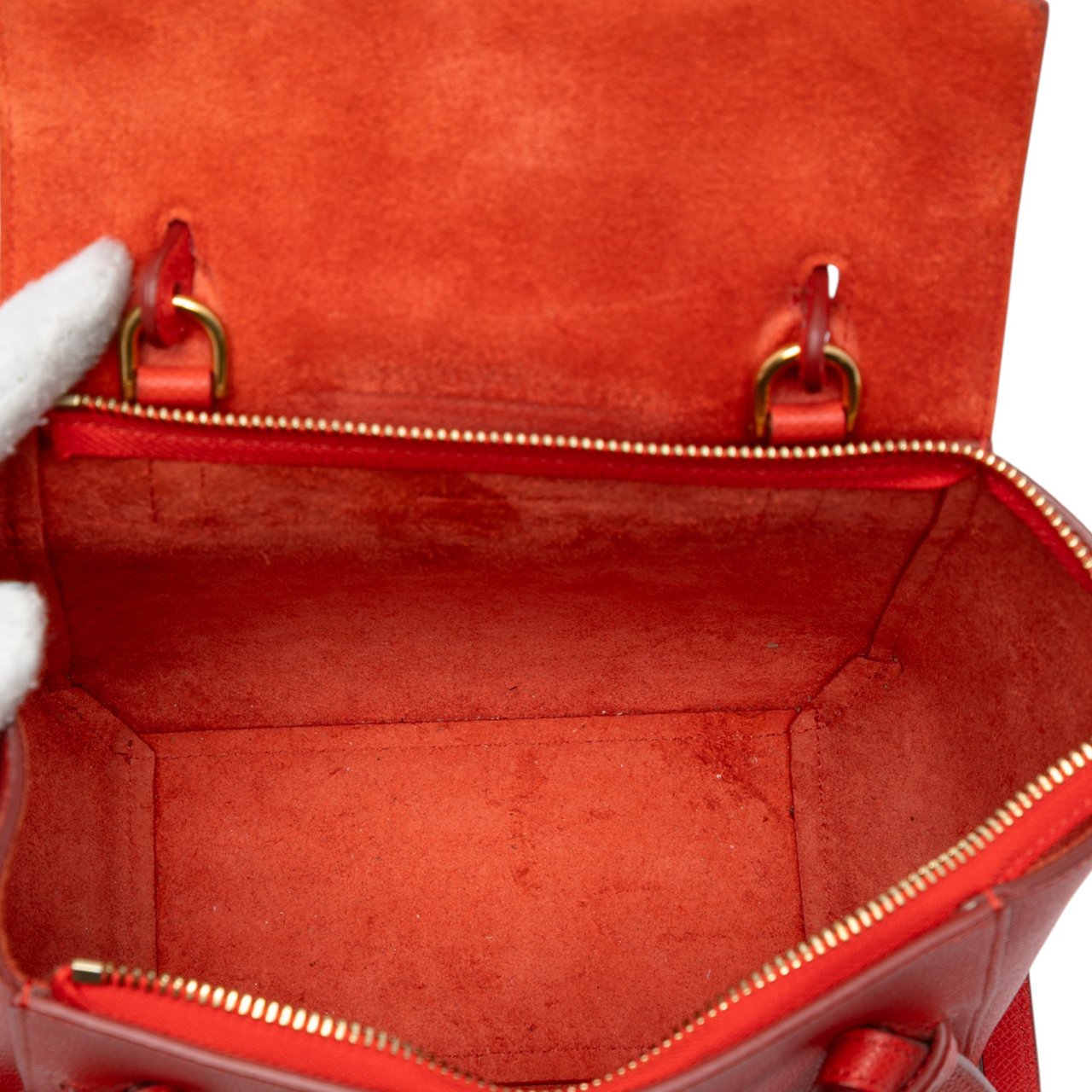 Celine Nano Grained Calfskin Belt Bag Rood