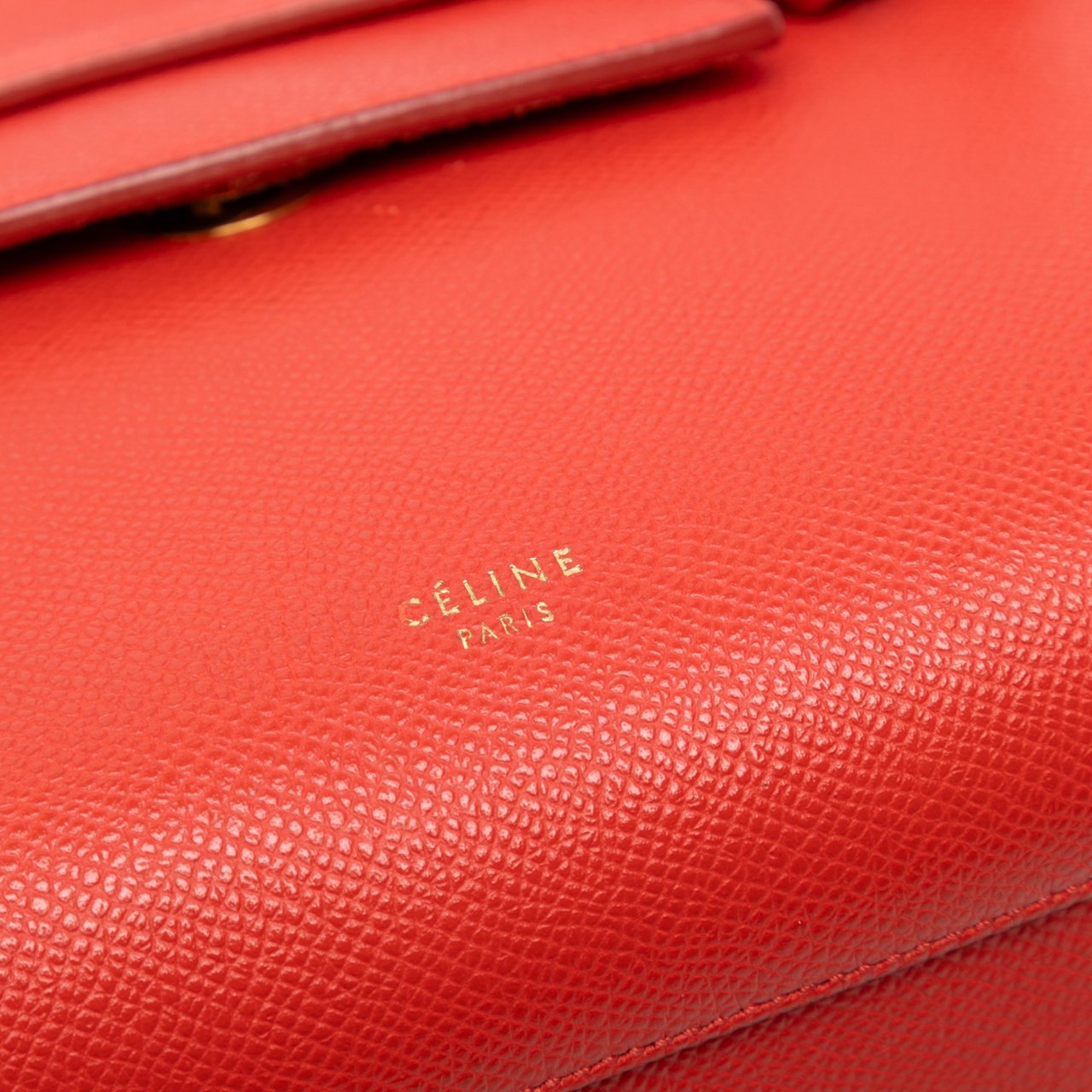 Celine Nano Grained Calfskin Belt Bag Rood