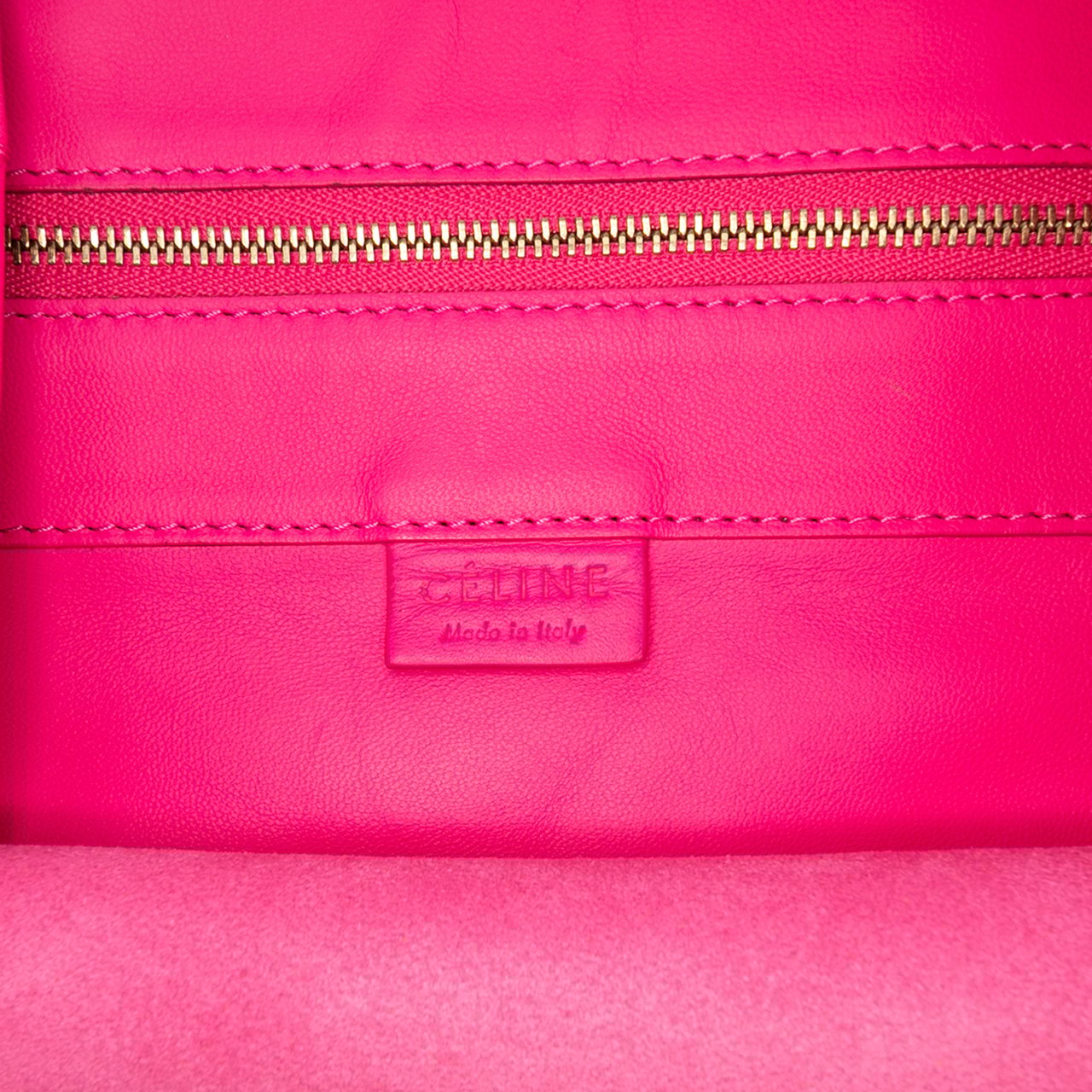 Celine Bicolor Leather Vertical Cabas Tote Roze