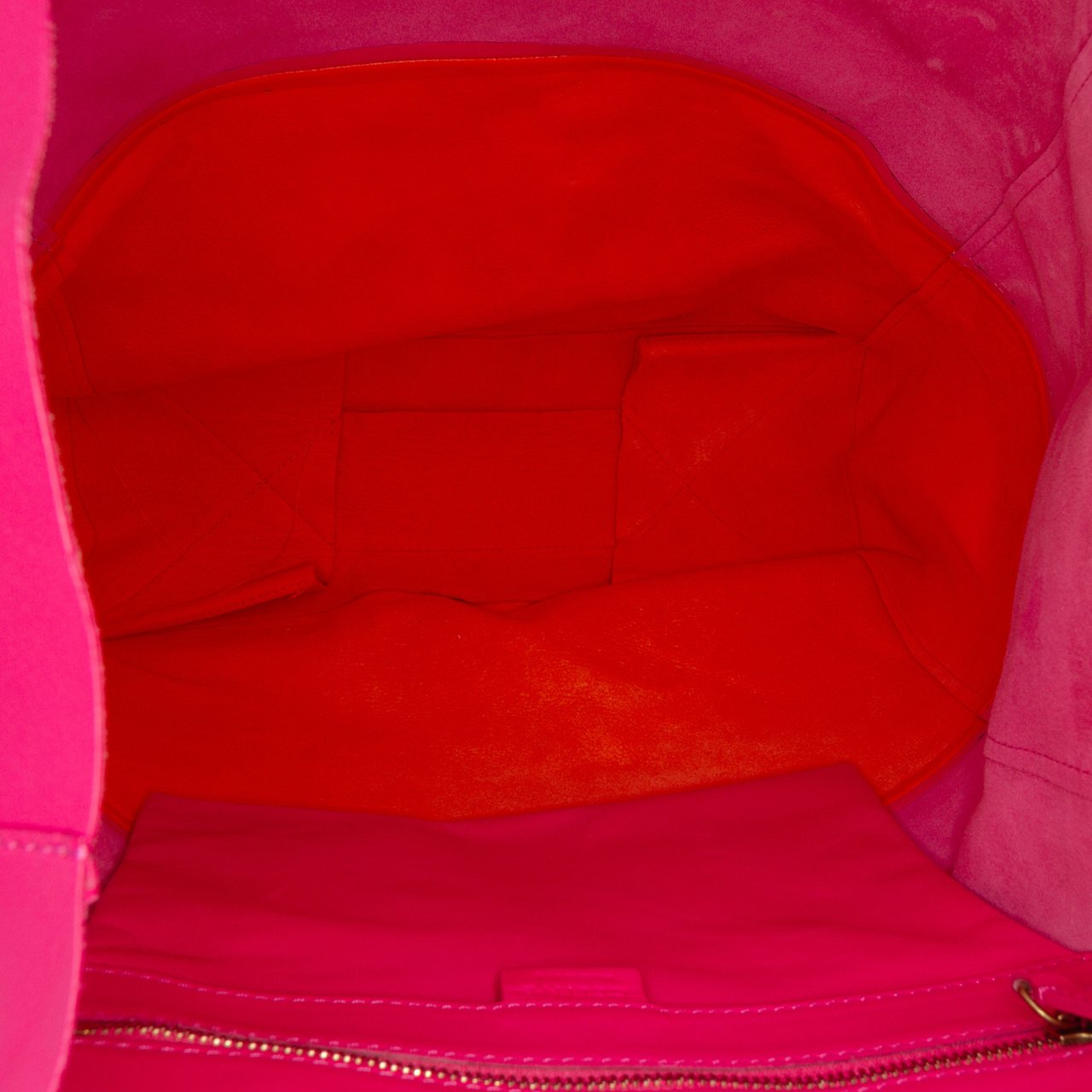 Celine Bicolor Leather Vertical Cabas Tote Roze