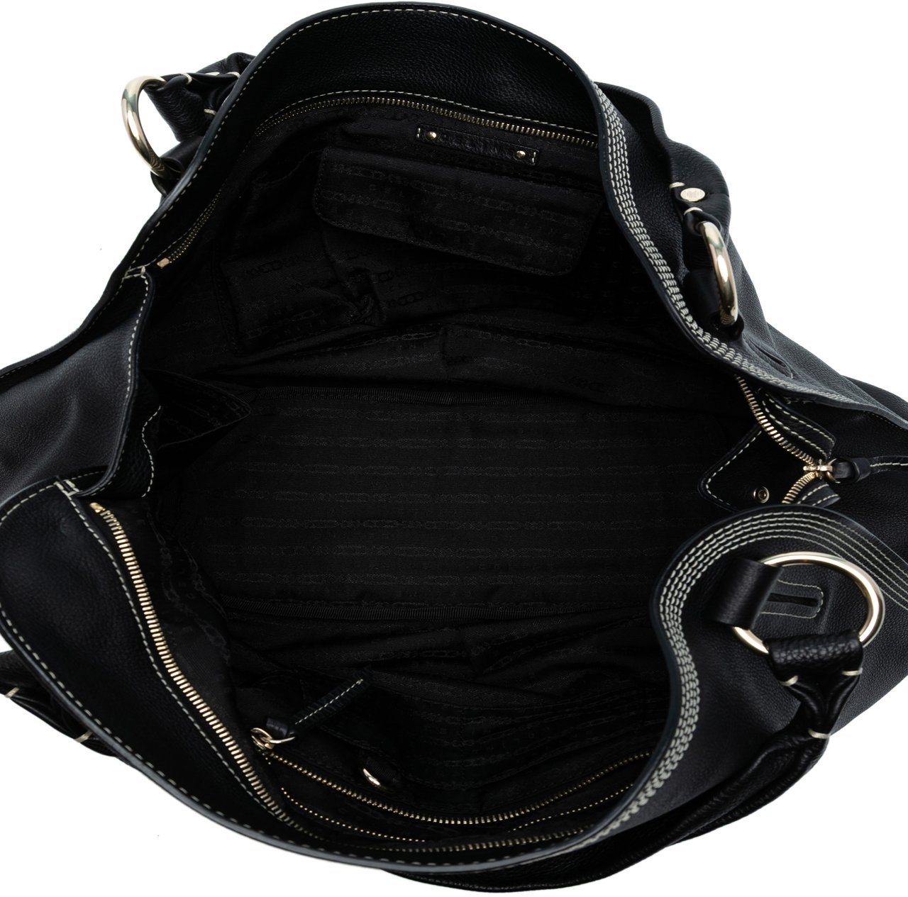 Celine Large Grained Calfskin Bittersweet Hobo Zwart