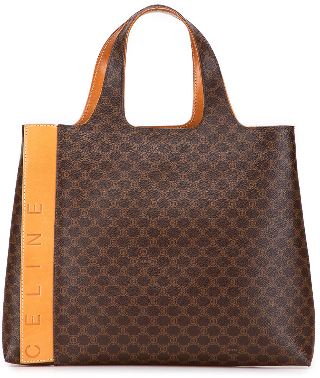 Celine Macadam Coated Canvas Tote Bruin