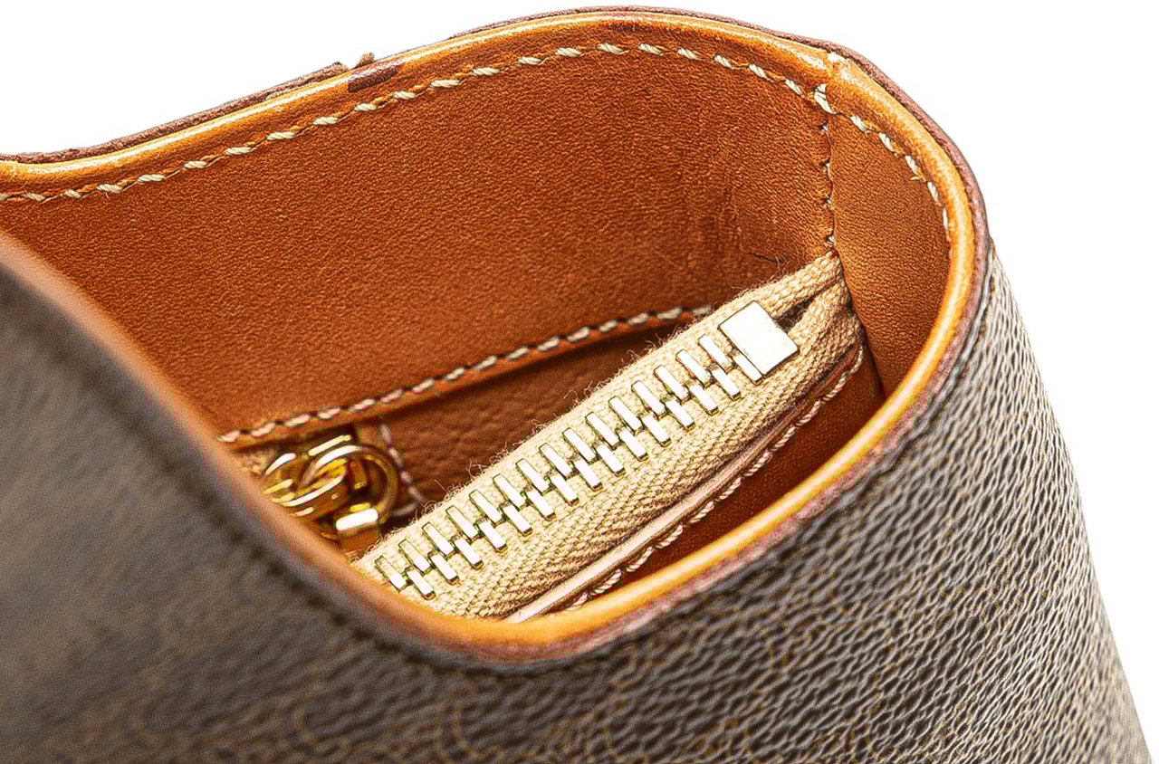 Celine Macadam Coated Canvas Tote Bruin