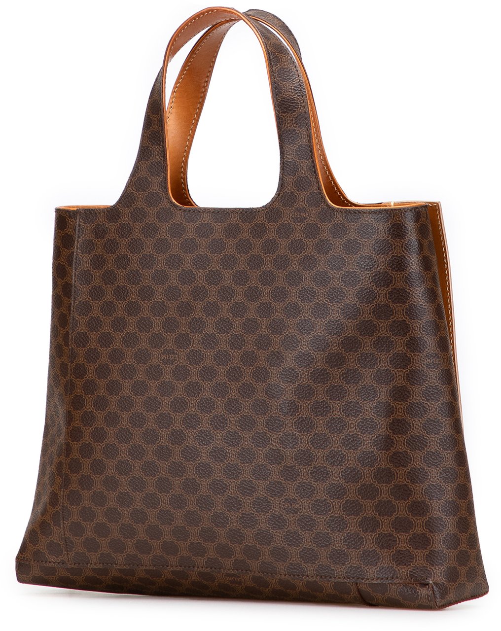 Celine Macadam Coated Canvas Tote Bruin