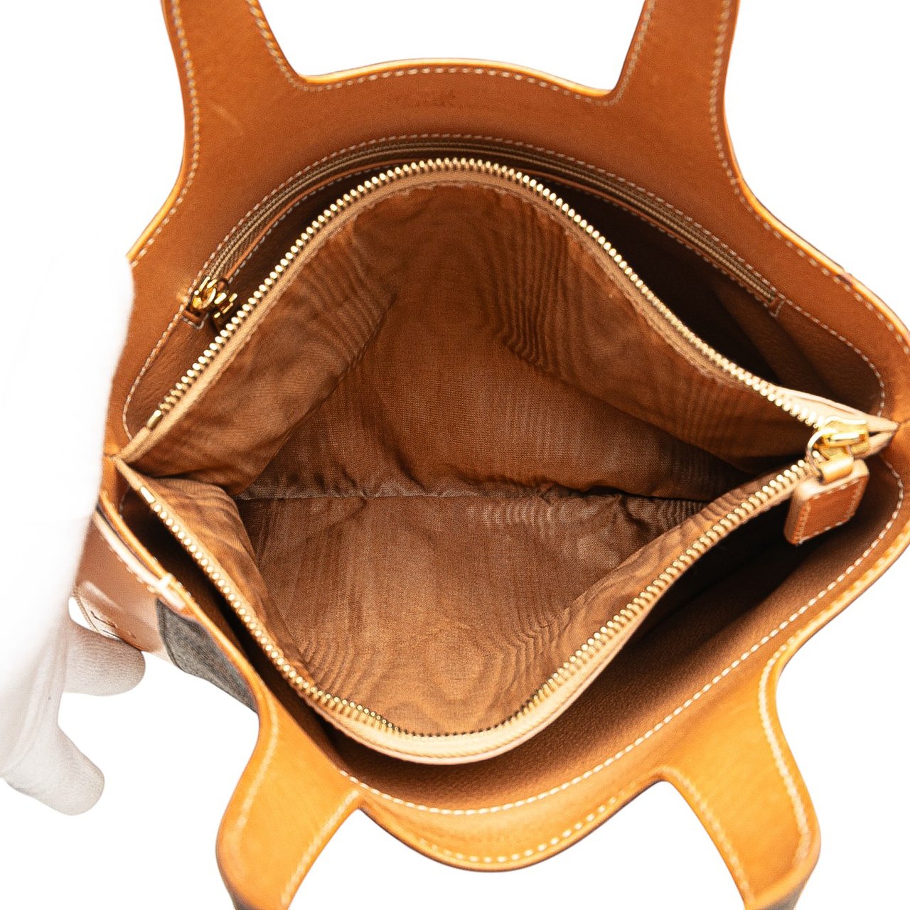 Celine Macadam Coated Canvas Tote Bruin