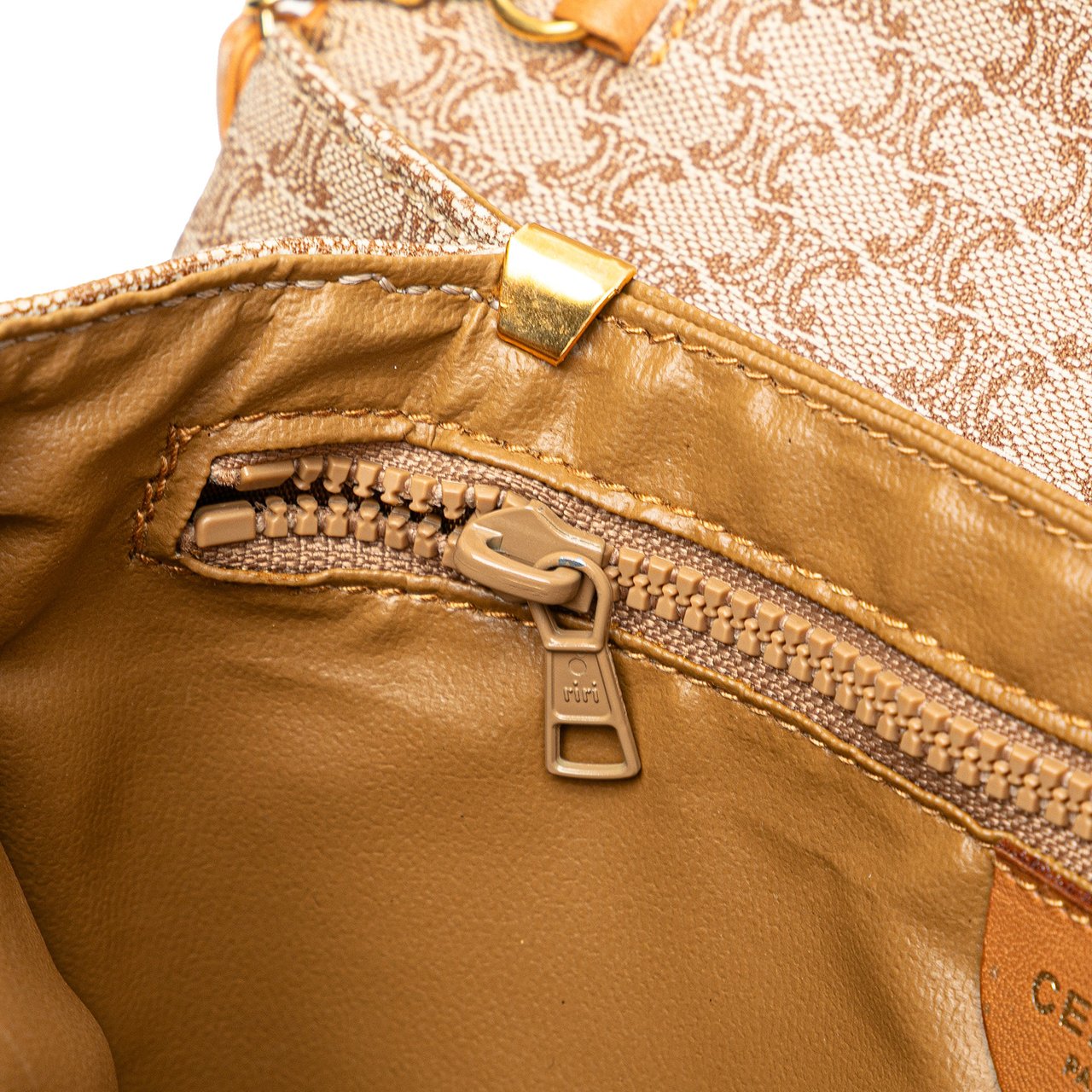 Celine Macadam Coated Canvas Crossbody Bruin
