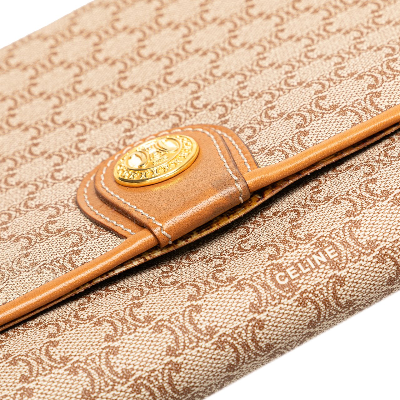 Celine Macadam Coated Canvas Crossbody Bruin
