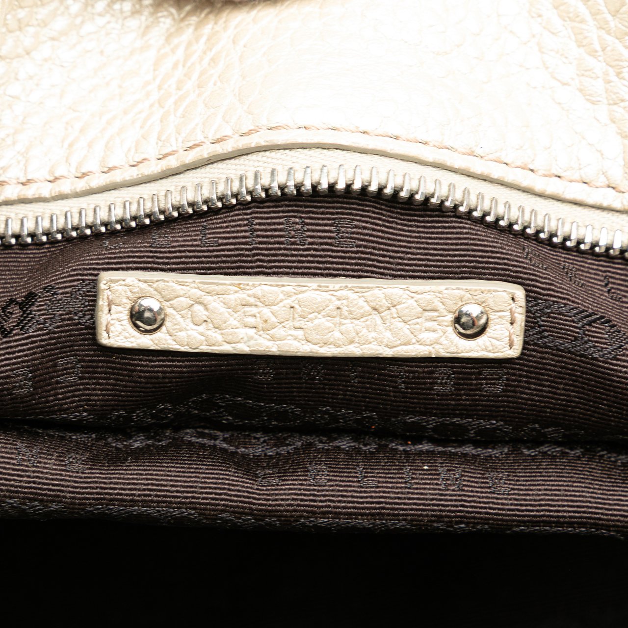 Celine Calfskin Bittersweet Hobo Zilver