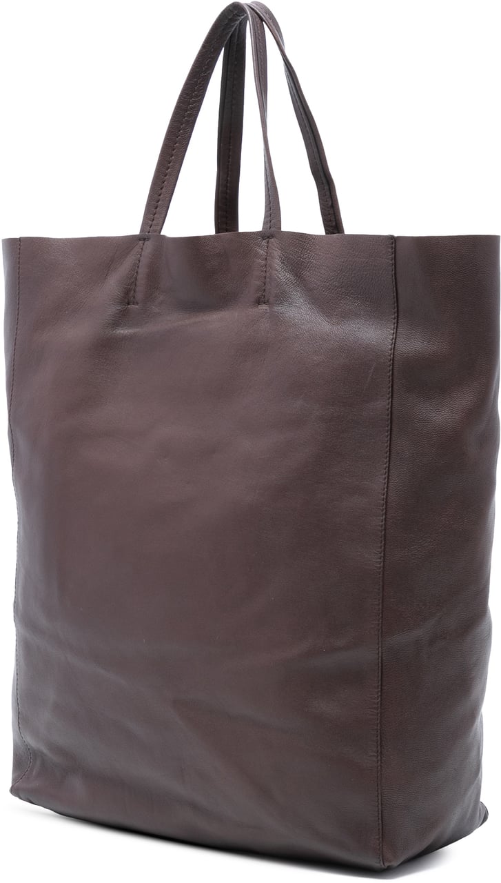 Celine Leather Vertical Cabas Tote Bruin