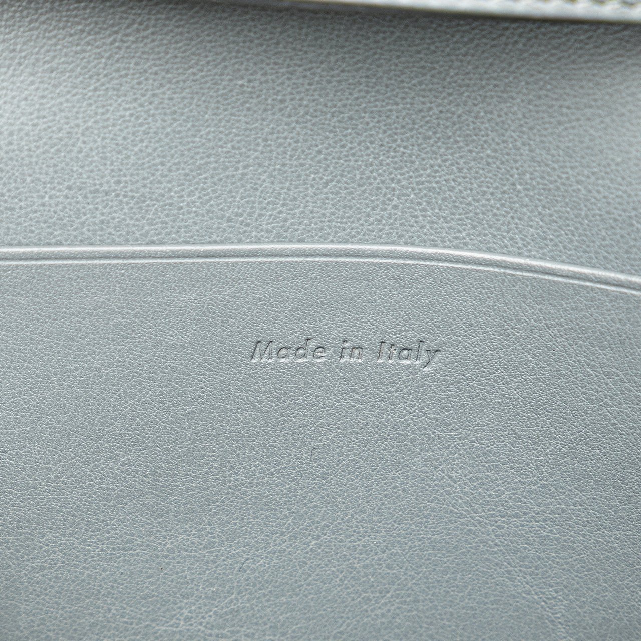 Celine Leather Frame Wallet on Chain Grijs