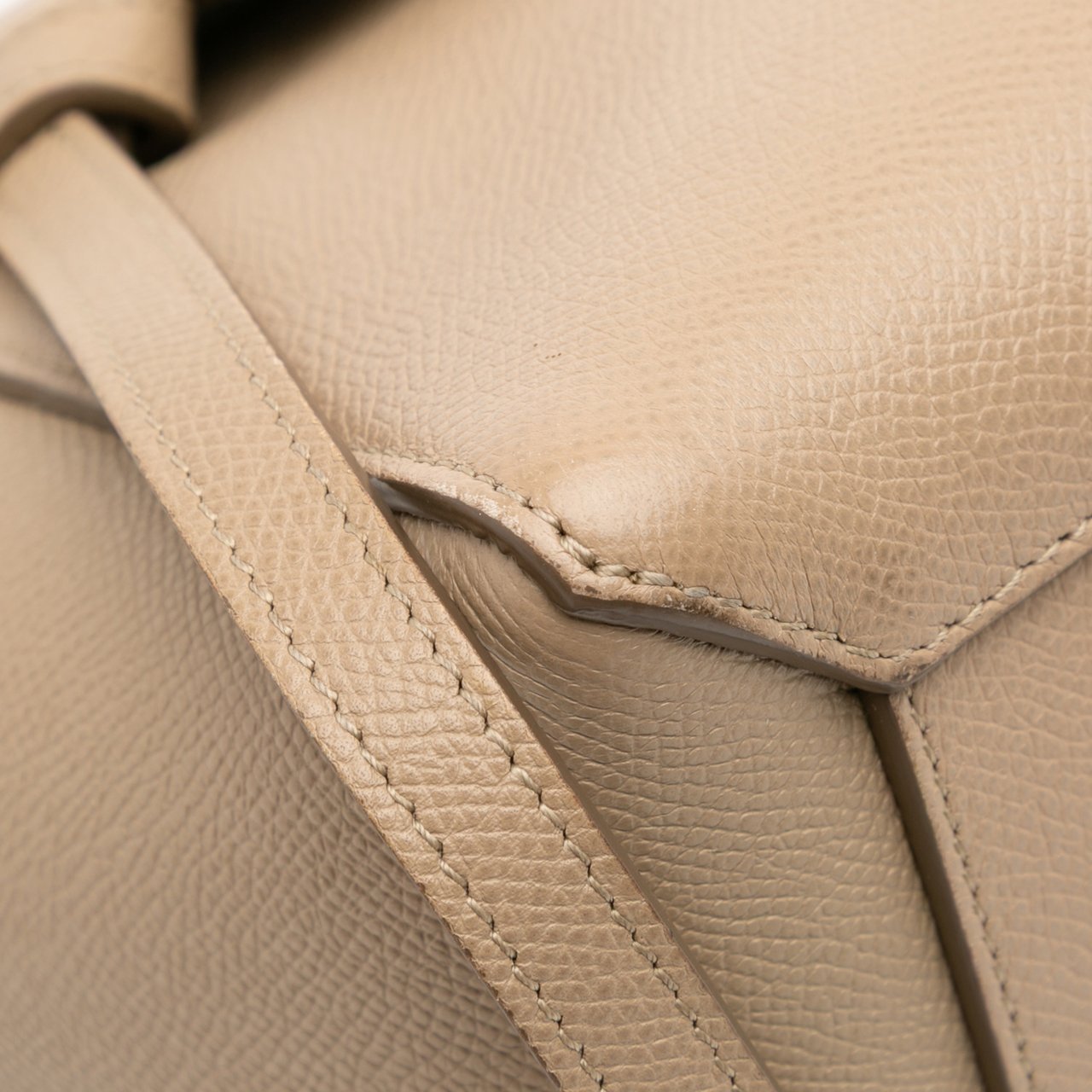 Celine Nano Grained Calfskin Belt Bag Bruin