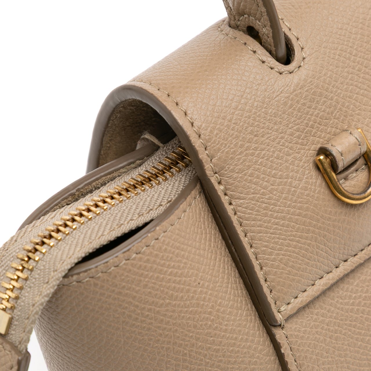 Celine Nano Grained Calfskin Belt Bag Bruin