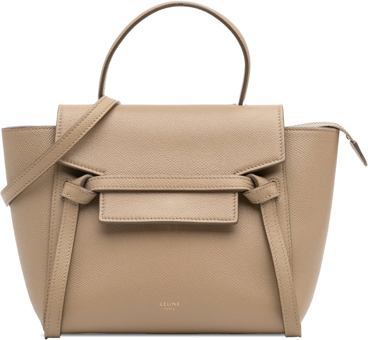 Celine Nano Grained Calfskin Belt Bag Bruin