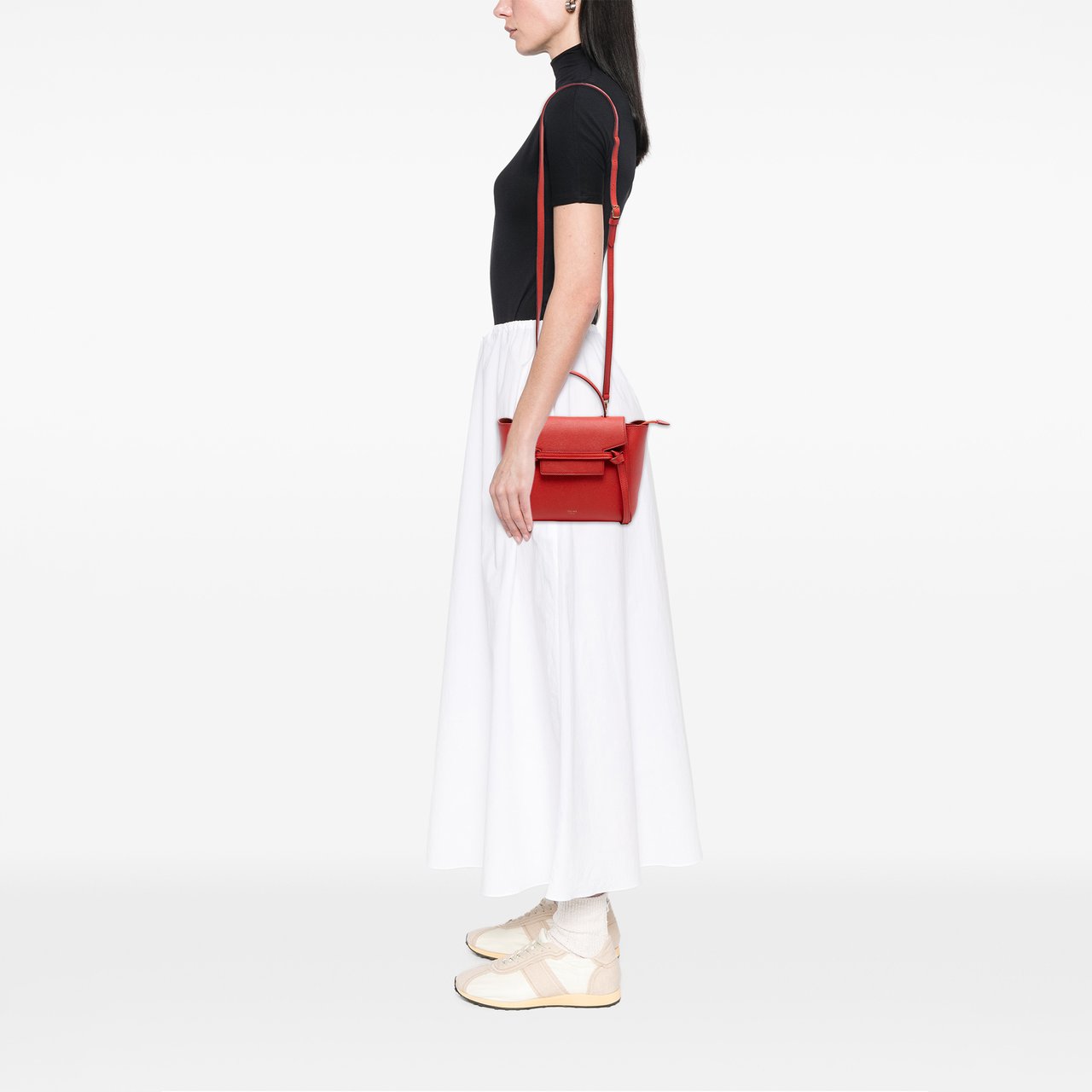 Celine Nano Grained Calfskin Belt Bag Rood
