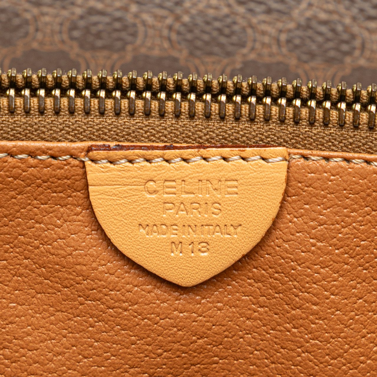 Celine Macadam Coated Canvas Crossbody Bruin