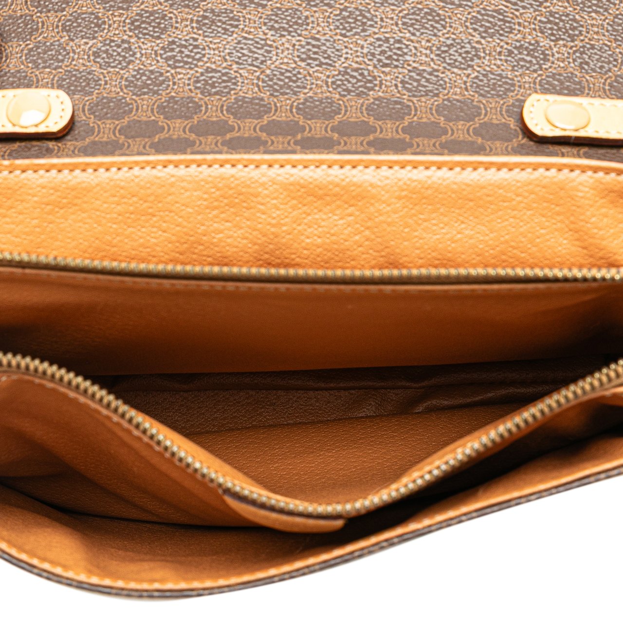 Celine Macadam Coated Canvas Crossbody Bruin