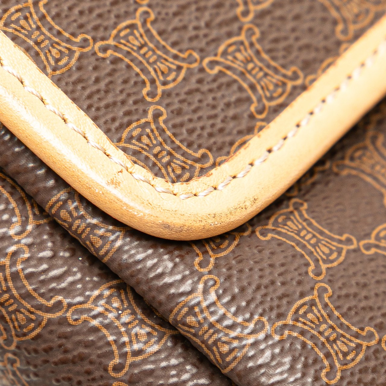 Celine Macadam Coated Canvas Crossbody Bruin