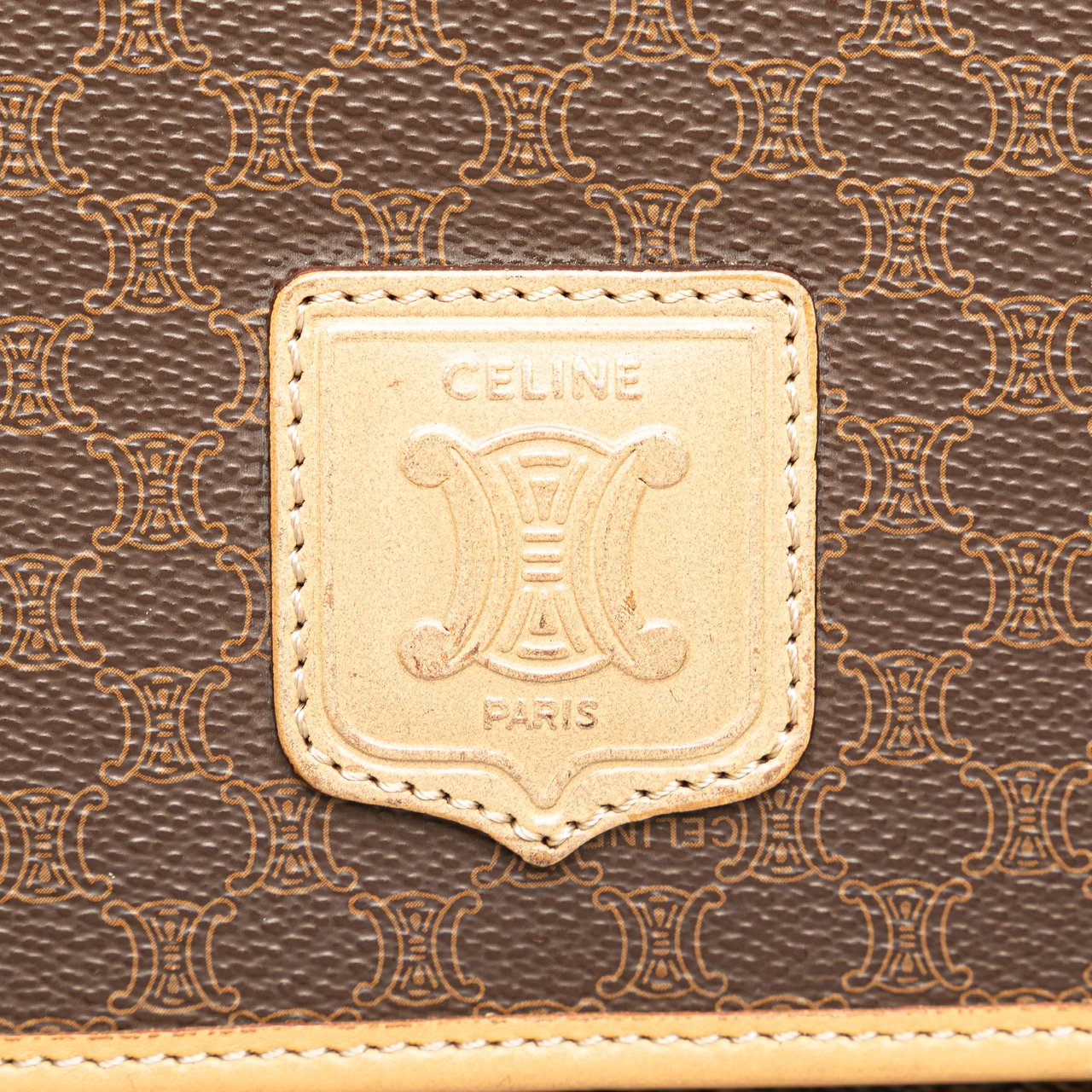 Celine Macadam Coated Canvas Crossbody Bruin