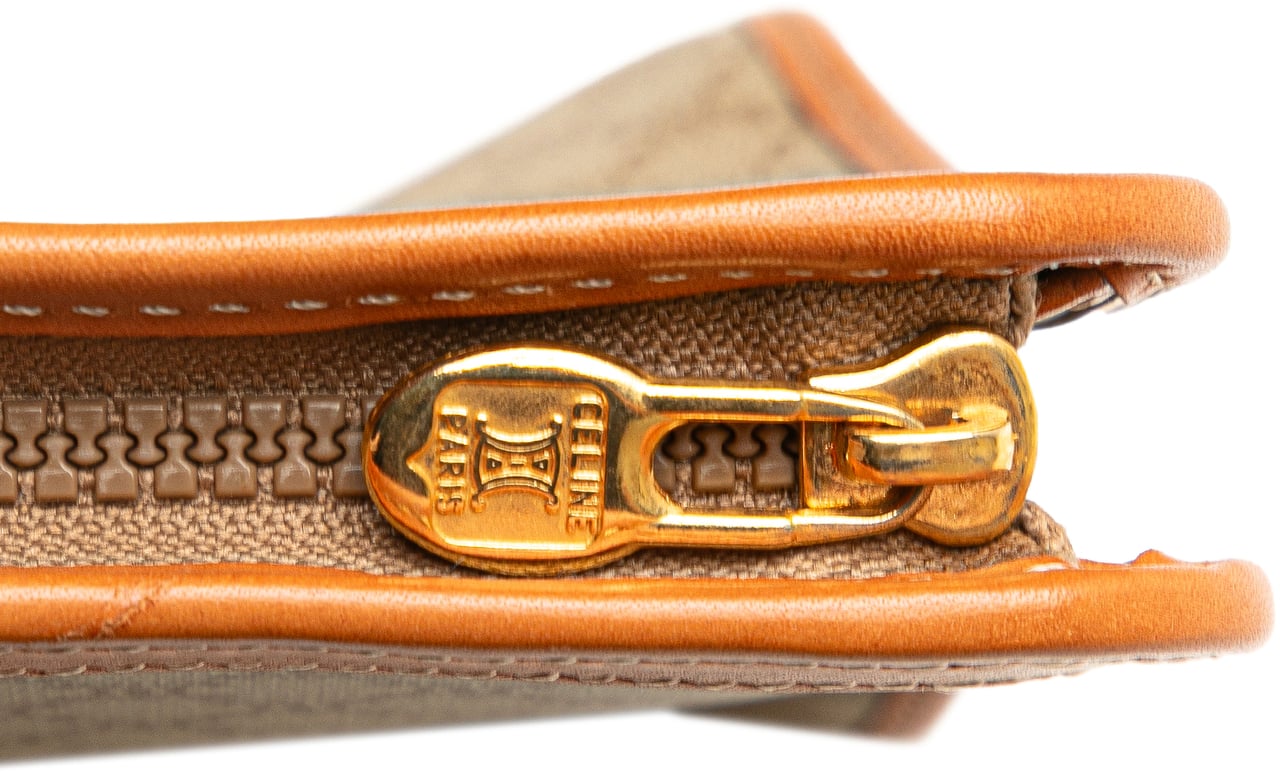 Celine Macadam Coated Canvas Clutch Bruin