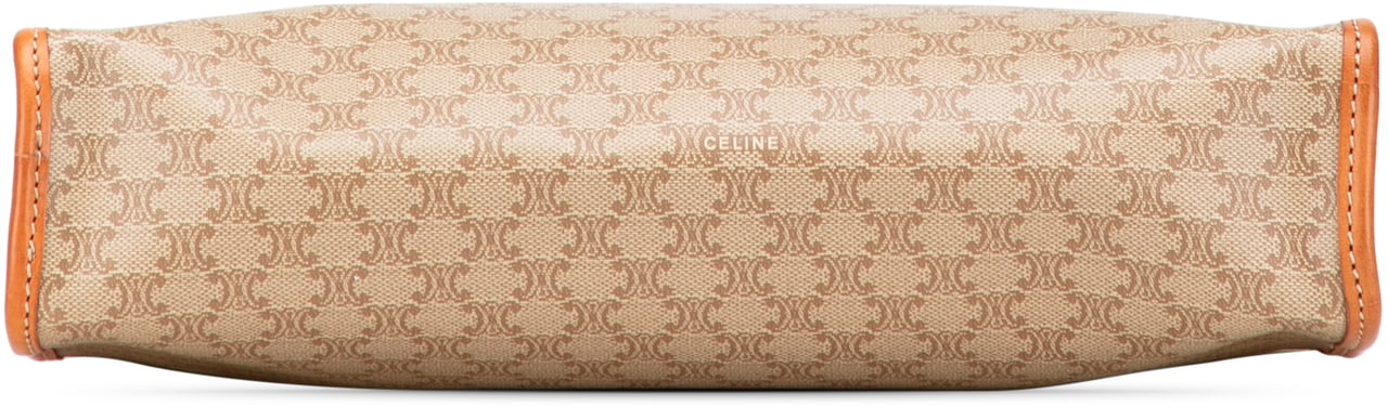 Celine Macadam Coated Canvas Clutch Bruin