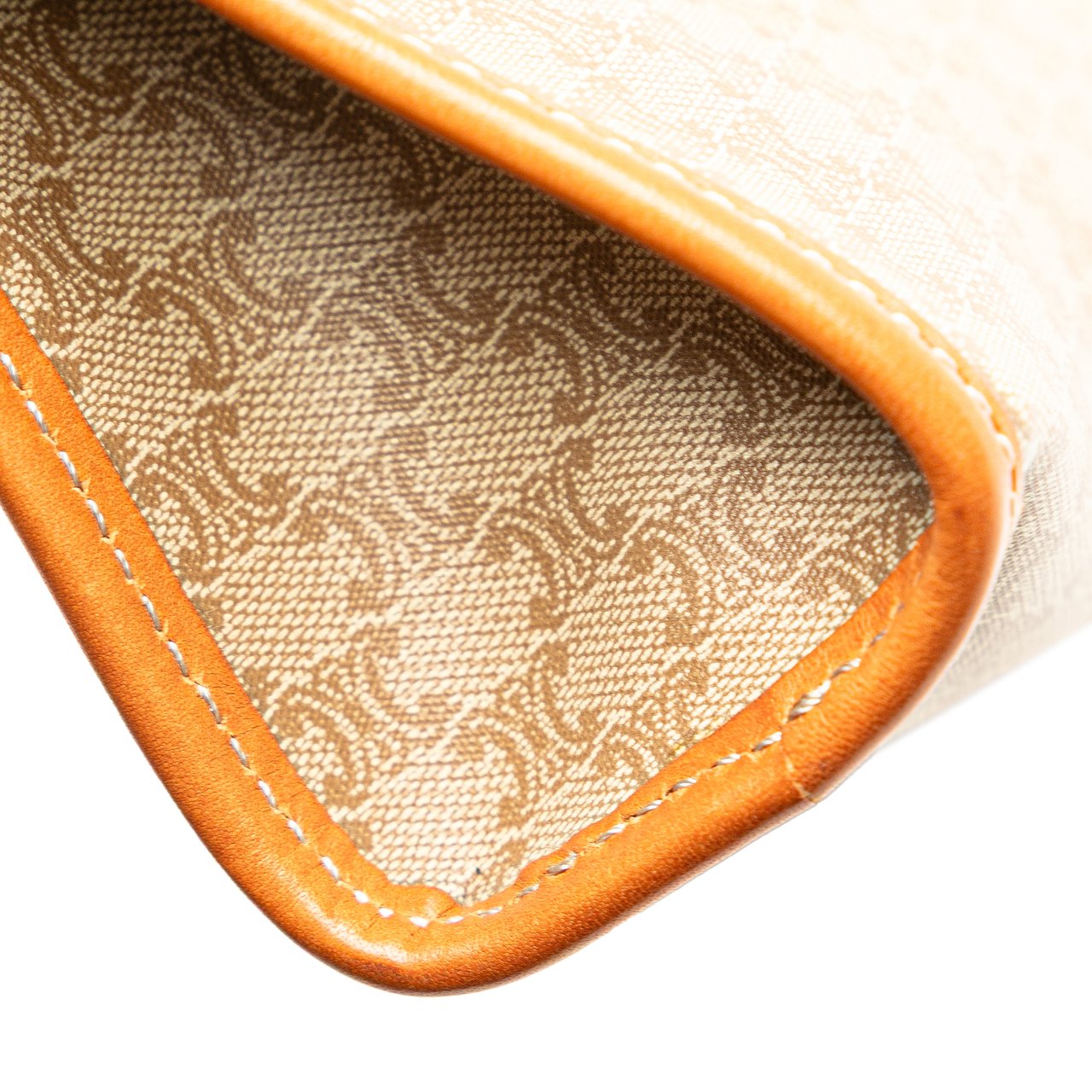 Celine Macadam Coated Canvas Clutch Bruin